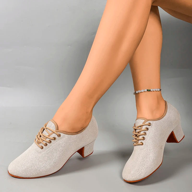 Women Bling Stage Show Foot Wear Girls Soft Sole Latin Shoes Ladies Modern Jazz Tango Ballroom Dance Shoes Dancing Pumps