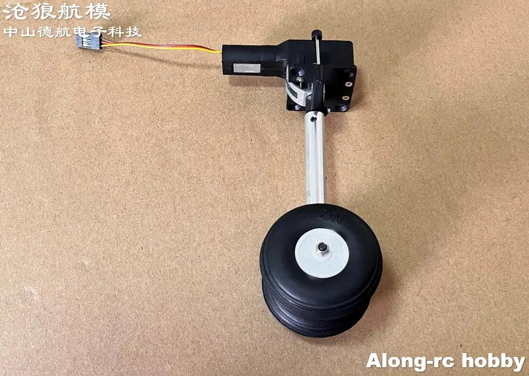 RC Plane Models Parts Height 111mm Retractable Landing Gear with PU Wheels for 2-3.5kg Hobby Airplane Aircraft DIY Jet Fighter
