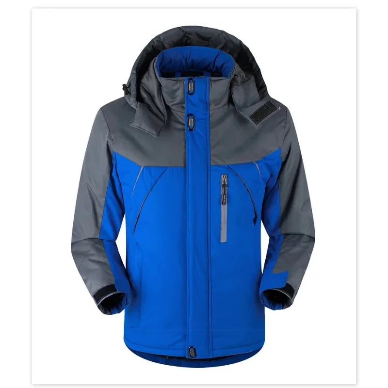 Winter Men Cotton Padded Jacket Outdoor Work Parka Coat Casual Thick Warm Outdoor Hiking Camping Ski Coats Windproof Jacket