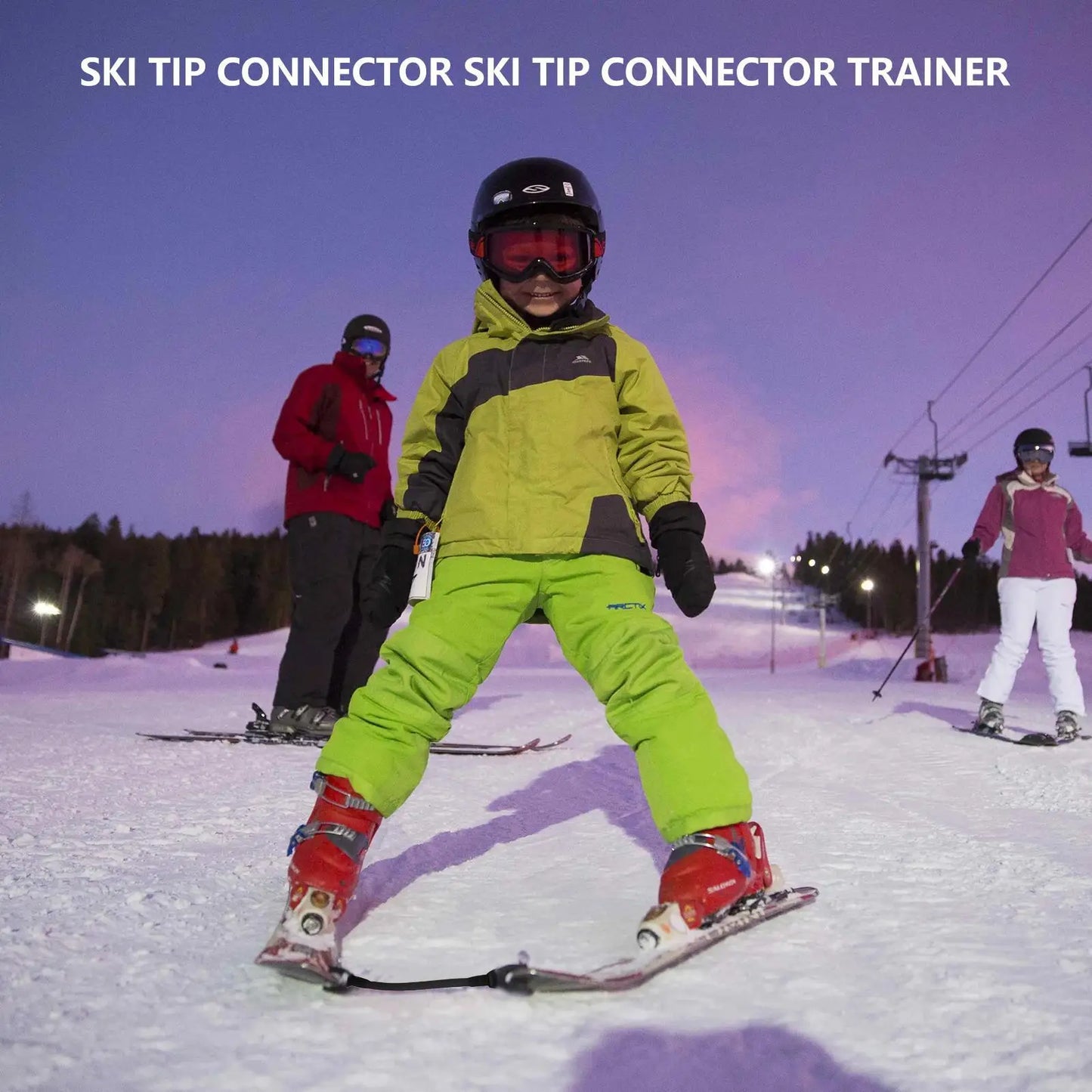 Snowboard Connector Stainless Steel Ski Trainer Easy Snow Ski Training Tools Ski Practice Aid for Beginners Kids Adults