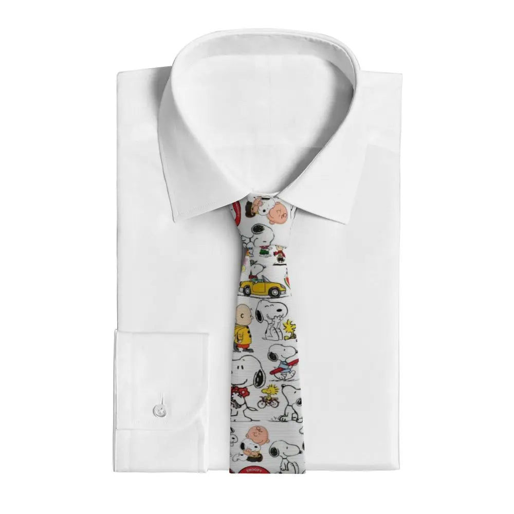Personalized Fashion S-Snoopys Neckties Men Silk Cartoon Office Neck Tie