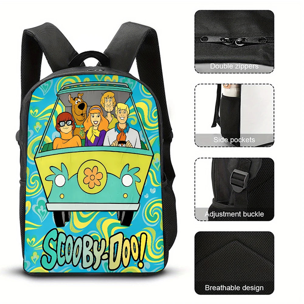 Cartoon Scoobys Doo School Bags for Boys Girls Child Scooby-Doo School Bag16 Inch Light Weight & Durable Kids Mochila Backpack