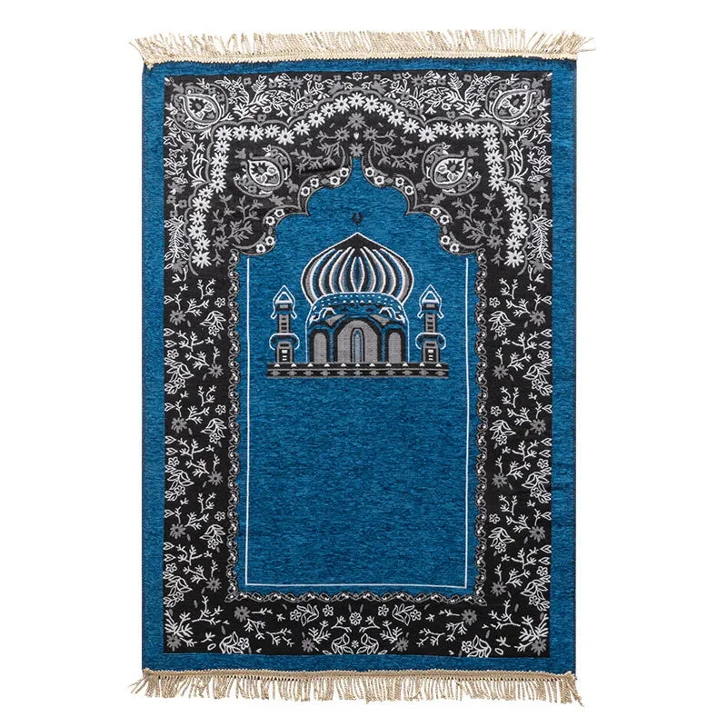 Muslim Prayer Rug Worship Kneel Printed Floor Mat Protable Travel Prayer Rugs Ramadan Gift Soft Islamic Prayer Rug Women Men