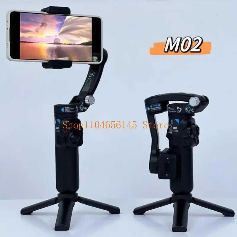 3 Axises Phone Gimbals with Adjustable Fill Light Gimbals Stabilizers for Smartphone Phone Stabilizers for Video Recording