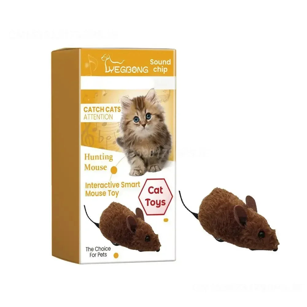 Pet Interactive Mouse Toy Plush Simulation Sound-Making Cat  Boredom Relief Amusement Chew Toy Safe Durable Small Size Realistic