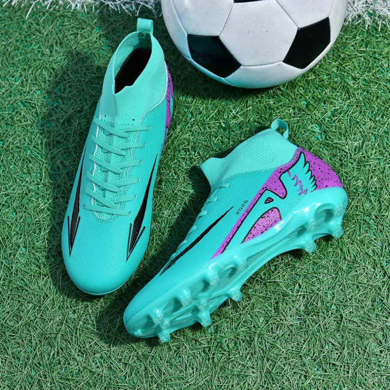Men's High Ankle Soccer Shoes Ultralight Non-Slip Sports Outdoor Football Boots Indoor High-Quality Futsal Non-Slip