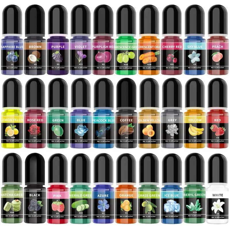 Epoxy Resin Pigment 5ml Liquid Epoxy UV Resin Dye Transparent Colorant For UV Resin AB Glue Coloring DIY Resin Art Jewelry Makin