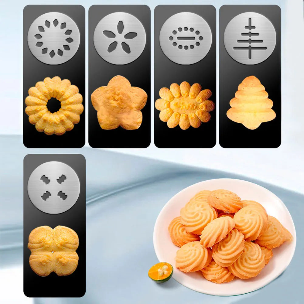 Stainless Steel Cookie Maker Press Kit Manual Churros Maker Machine Cookie Biscuit Press Kit or Making and Decorating Cookies
