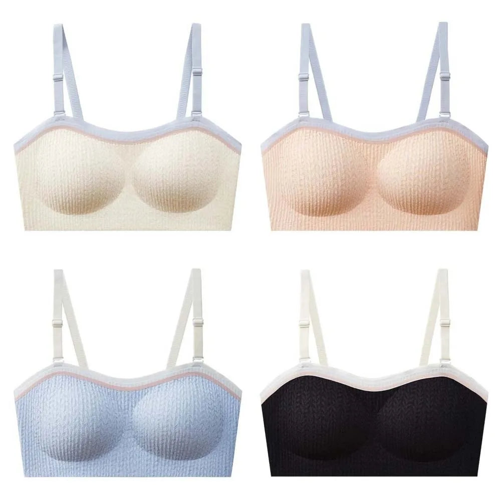 Lingerie Adjustable Wireless Bra Elastic Traceless Close-fitting Push Up Underwear Anti-sagging Shockproof Brassiere for Women