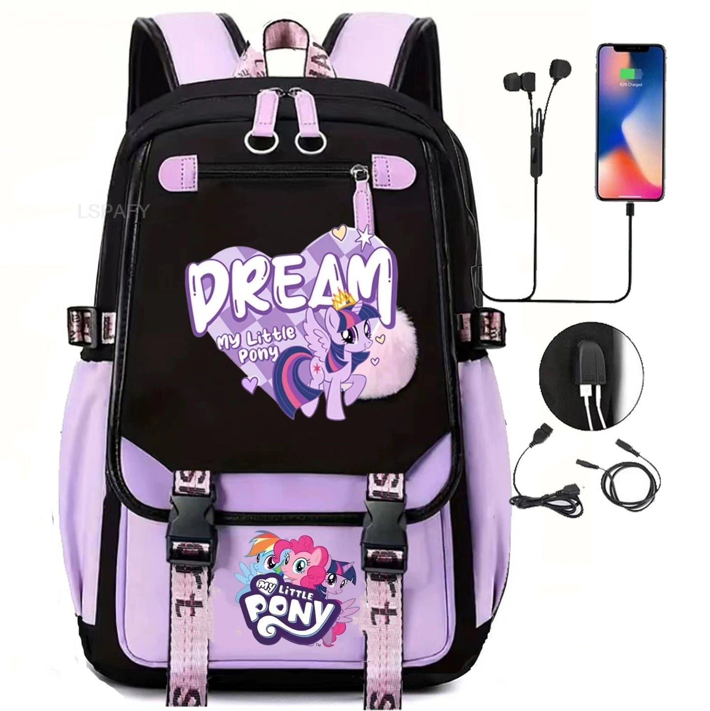 My Little Pony SchoolBags Fashion Boys Girls Backpack Rucksack Casual Travel Multipocket Book Bags New Semester Gift
