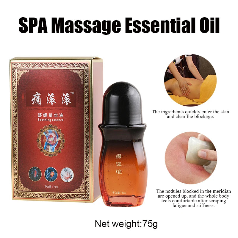 Guasha Oil Massage Muscle Sprain Bruises Lubricating Smooth Promote Blood Circulation SPA Massage Tool Health Care 75ML