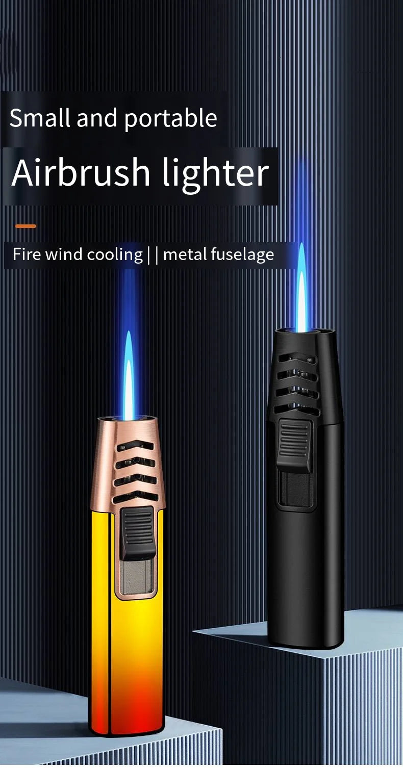 Metal Gradual Change Spray Gun Lighter Kitchen Lighter Household Small Tools Lighter BBQ Outdoor Lighter Practical Gadgets Gifts