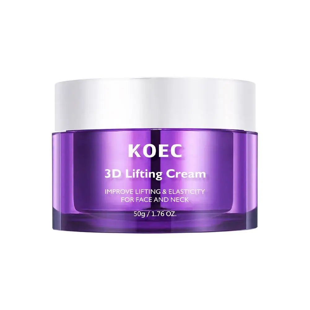 KOEC 3D Lifting Skin Care Set - 3D Face & Neck Lifting Cream, Ampoule & Cream Mist Enhance Elasticity Strengthen Skin Barrier