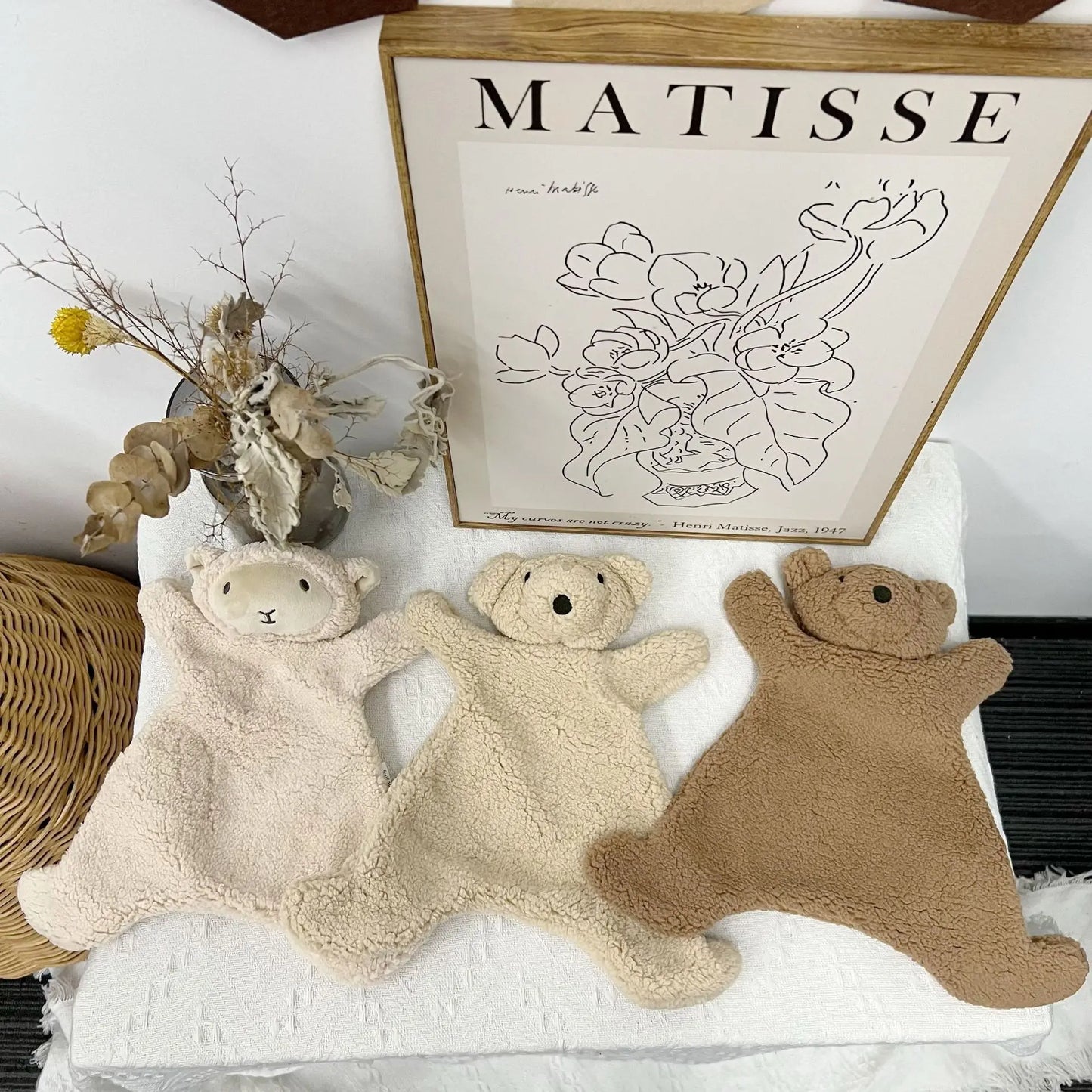 Baby Soothing Doll for Newborn Accessories Photography Props Cute Bear Baby Sleeping Doll Baby Care Soft Plush Dolls
