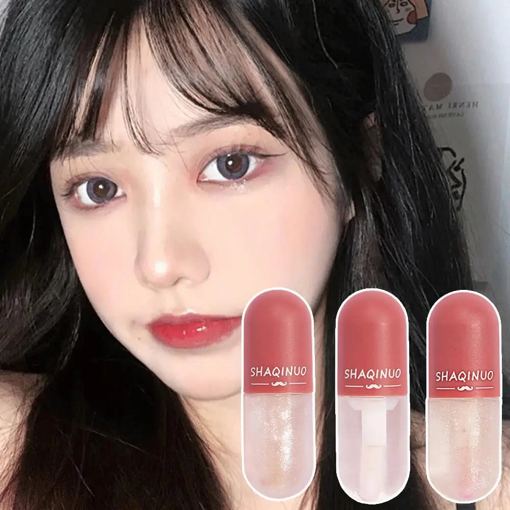 4Colors Lip Gloss Set Water-Gloss Lip Glaze, Moisturizing, Waterproof, Non-Stick Cup, High Pigment & Long-Lasting