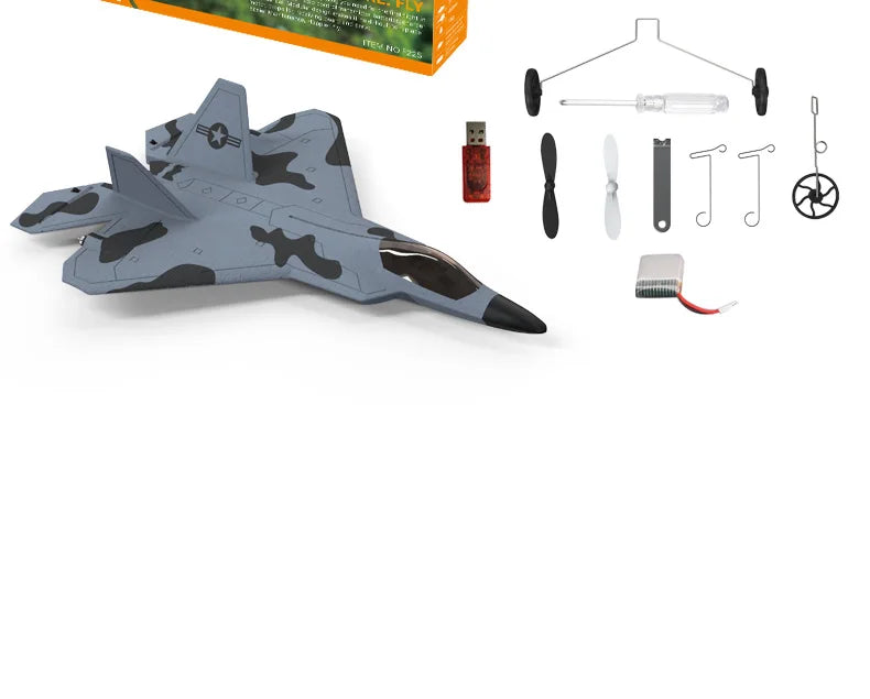 2024 New F22S 2.4G 4CH 3D6G RC Airplane Raptor F22 Warplane WLtoys A180 Upgrade Version LED Light With Gyroscope Out Door Toys
