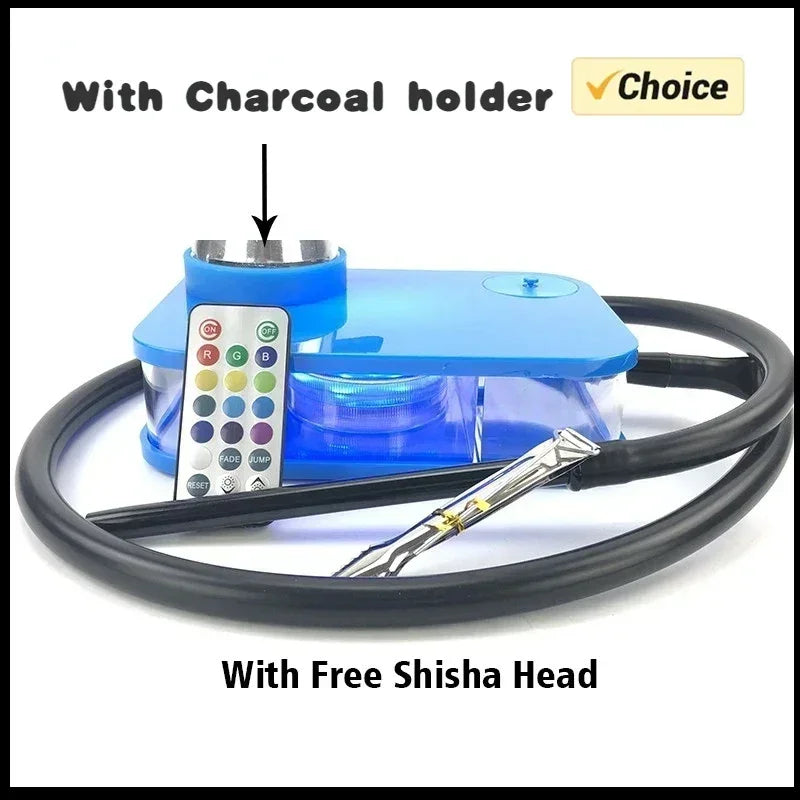 Water Cigarette Finished Set Acrylic Colour Box Water Cigarette Water Pipe Chicha Hookah Kit Accessories Smoking  Acrylic Shisha
