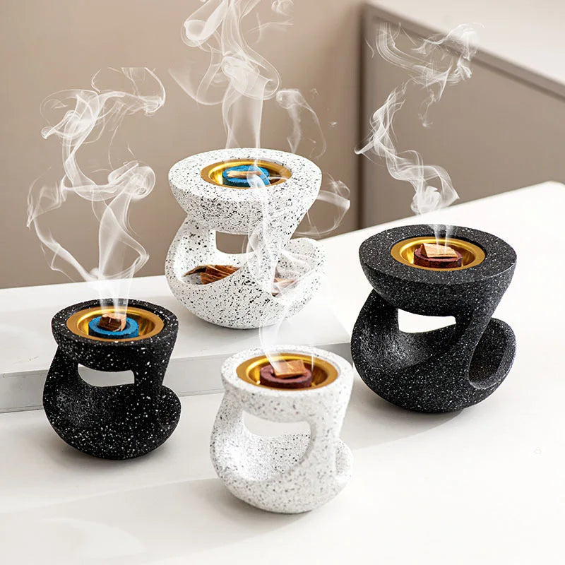 Y Modern Resin Hanging Pot Shaping Incense Burner Handheld Aromatherapy Burner Middle Eastern Arabian Festival Home Decoration