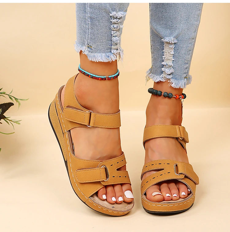 Fashion Women's Summer Shoes Wedge Walking Shoes Beach Women's Sandals Comfortable Elegant Female Footwear Zapatos De Mujer