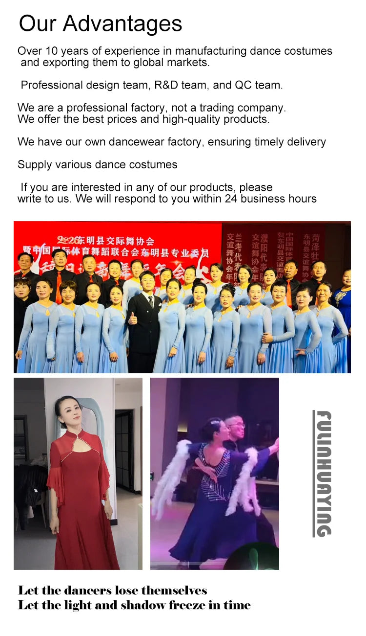 Ballroom Dance Dress Modern Dance Practice Outfit Waltz Dance Dress 2025 High-Quality Dress Color-Blocking Slimming Ballroom Dance Dress