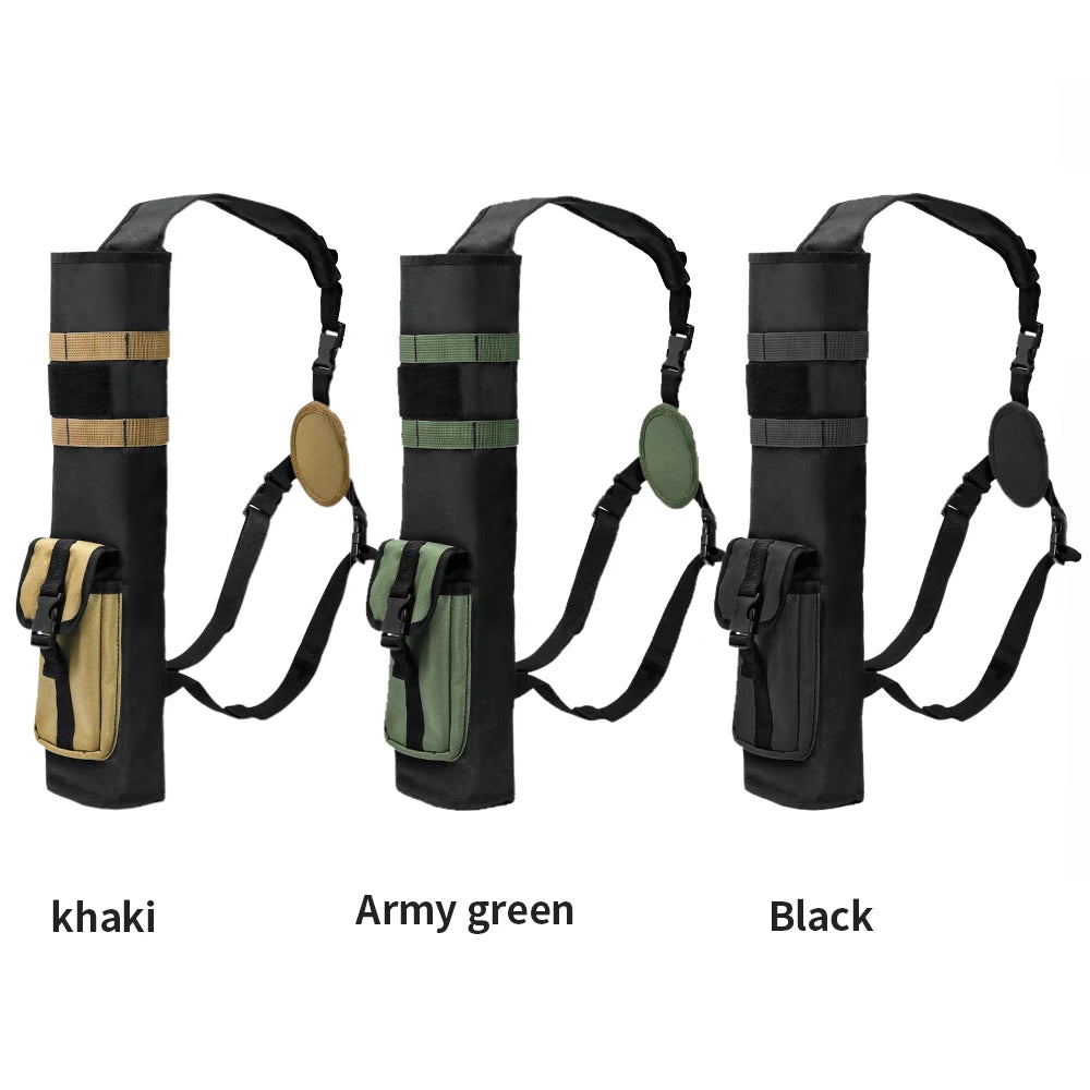 Archery Lightweight Back Arrow Quiver Dual Use Foldable Compact Hip Arrows Bag with MOLLE System Pocket Hanged for Hunt