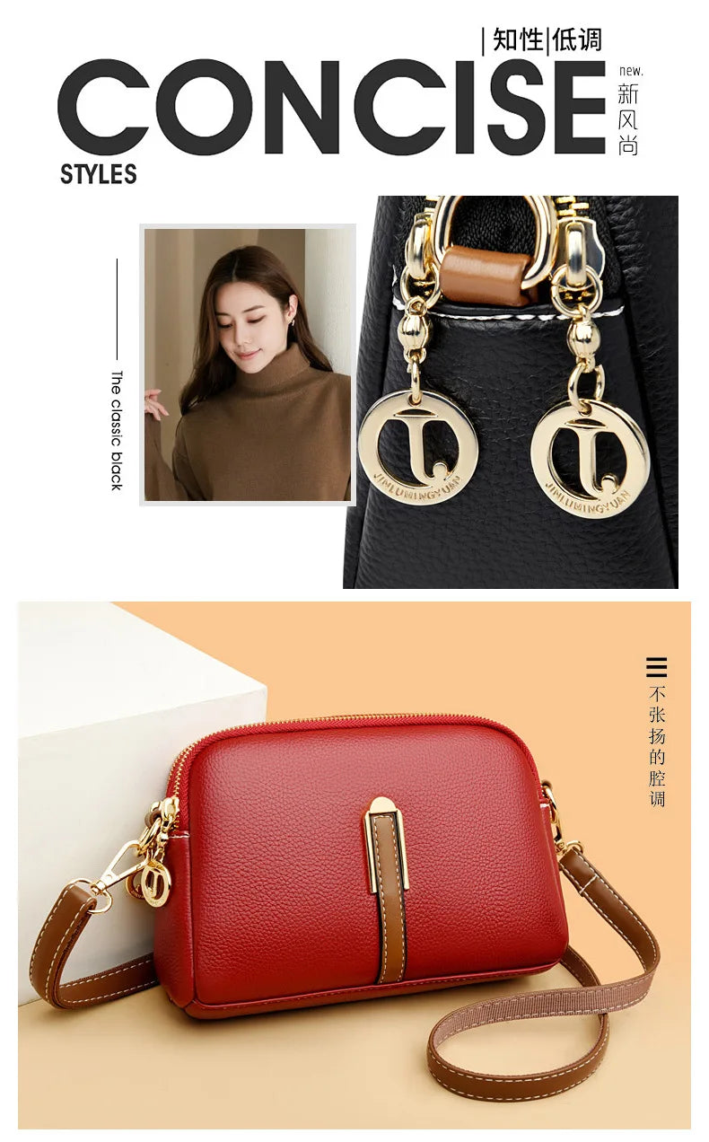 Women's bag 2025 new spring/summer shell bag, simple shoulder bag, zero wallet texture, western-style crossbody small bag