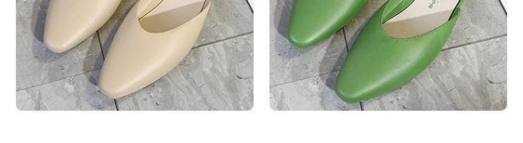Women's Summer Outdoor Wear Pointed Toe Faion Mule Slippers Flat Bot f Cover Single oes mat Sle Daily Use ...