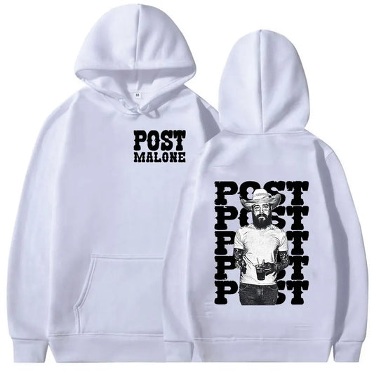 Rapper P-Posts M-Malones Graphic Hoodie Men's Hip Hop Retro Pullover Sweatshirt Man Casual Fashion Oversized Hoodies Streetwear