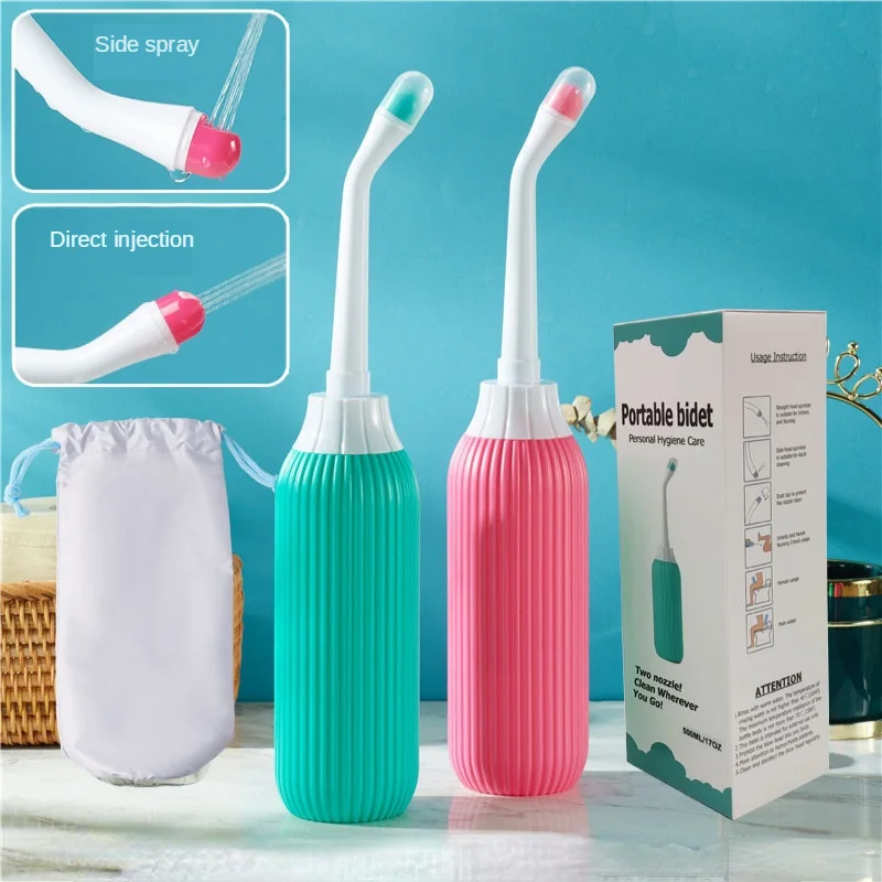 500ml Portable Bidet Private Parts Flushing Device Baby Butt Cleaner Confinement Pregnant Lying-in Women's Perineum Body Bidet