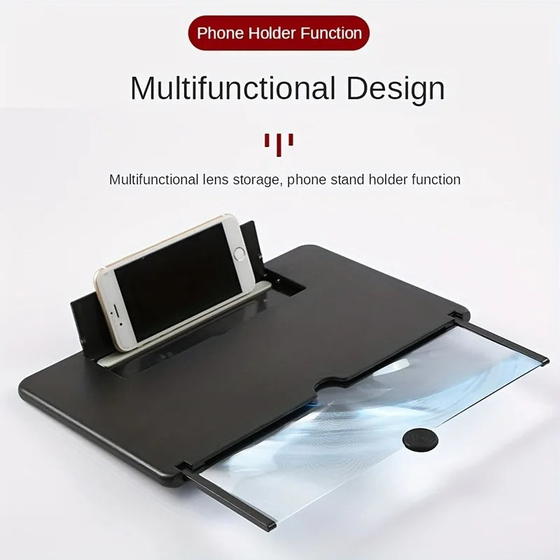 Mobile Phone Screen Amplifier 10/12 inch Multi Functional HD Amplifier HD Screen Magnifying Glass Anti Blue Light Eye Protection