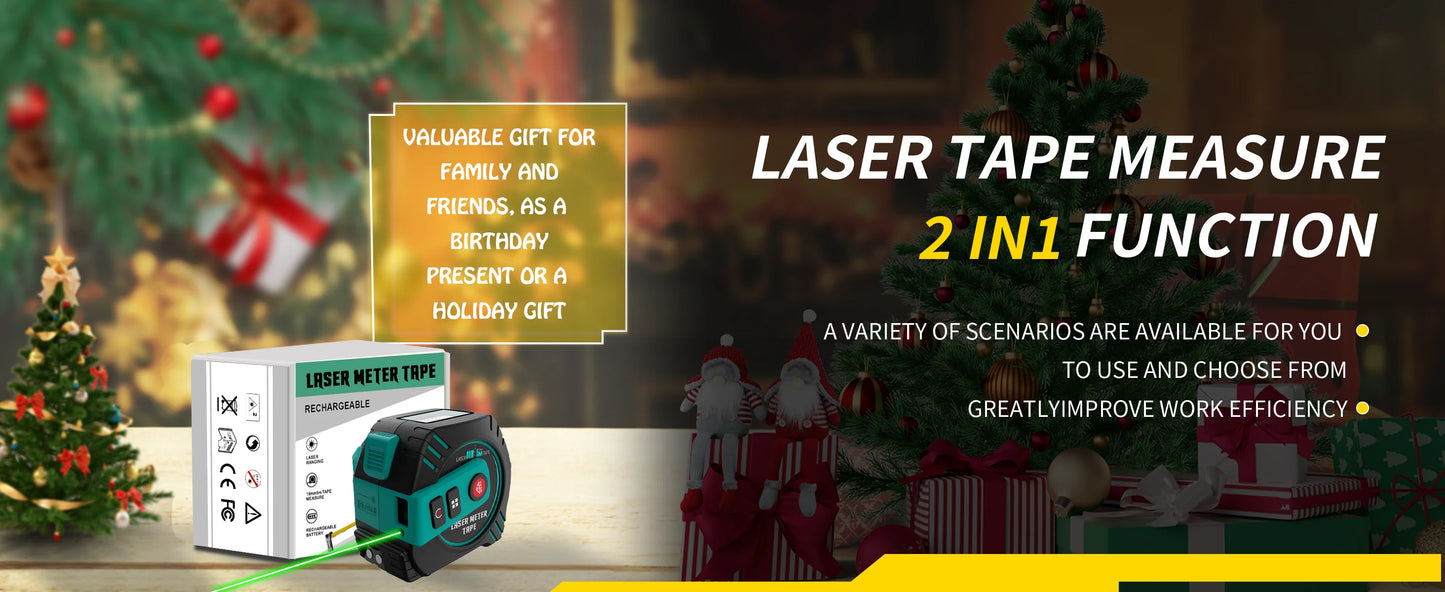 2in1 Green Laser Distance Meters 80m+5m Tape laser measure Multifunctional Rechargeable