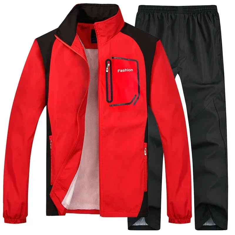 Men's Sweatsuit Tracksuit 2 Piece Jacket+Sweat pants Outfit Long Sleeve Jogging Running Athletic Basketball Sports Suit Sets