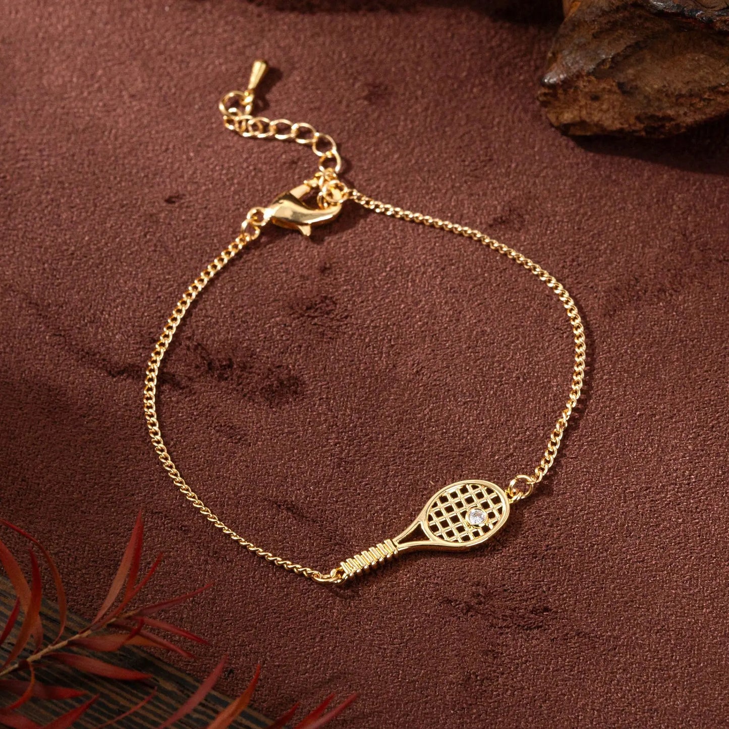 Tennis Racket Necklace Minimalist Alloy Pendant Sporty Chic Choker Adjustable Chain Athleisure Jewelry Gift for Her