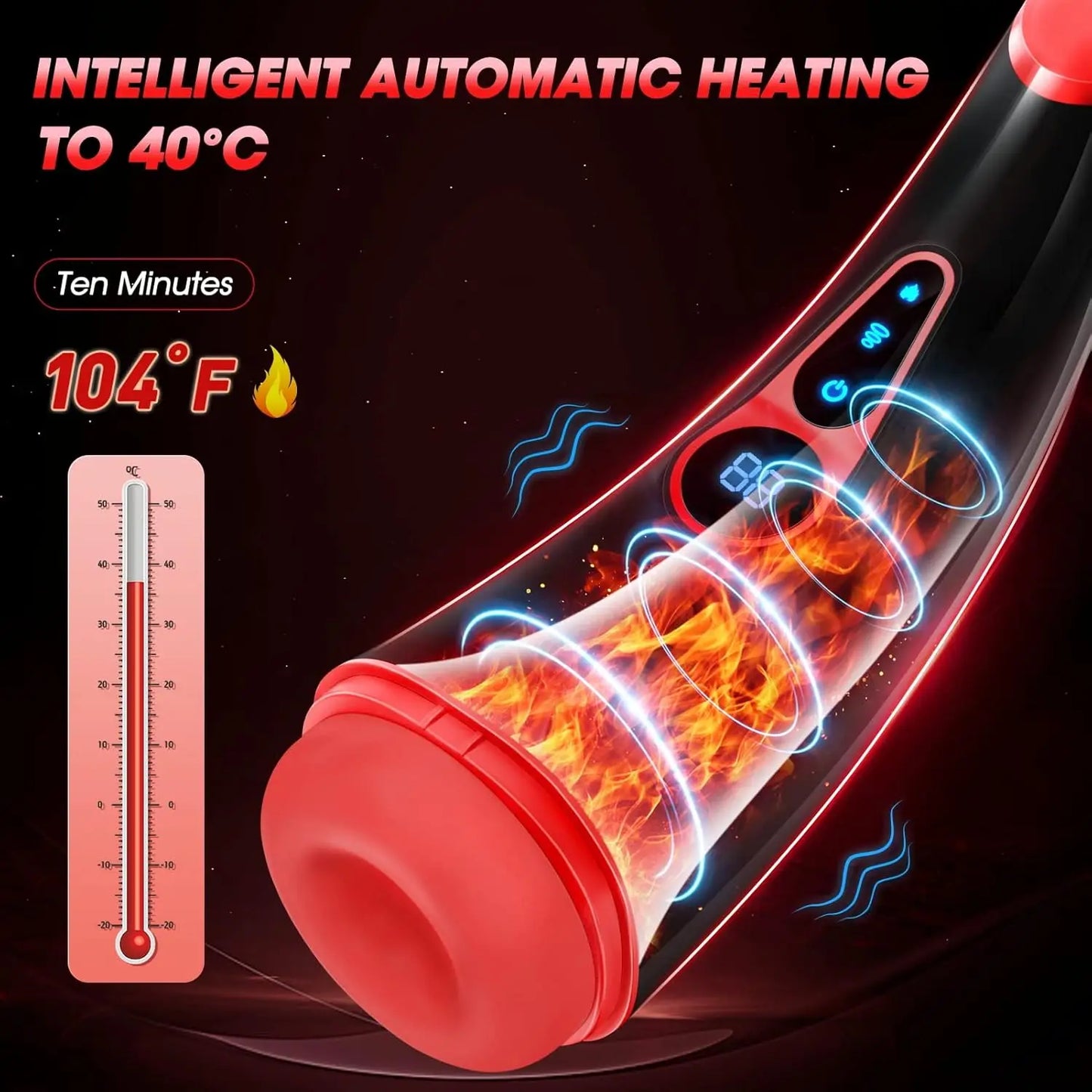 Male Masturbator Sex Toys for Men - Adult Toy Male Sex Toys with 9 Sucking & 9 Vibrating, Pocket Pussy Hands Free Sex Machine