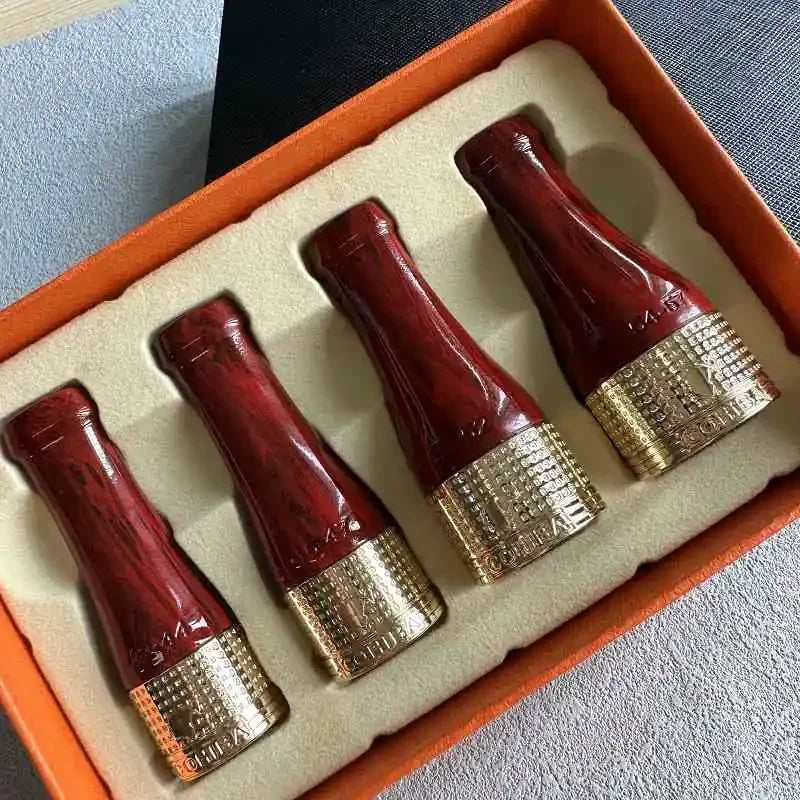 4pcs/set Luxury Cigar Holder Pipe Set Cigar Pipe Holder Tube Cigar Mouthpiece Pipe with Gift Box 118  Smoking Accessories