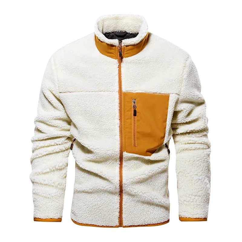 Winter Imitation Lamb Wool Jackets Men's Outdoor Sweater Cashmere Jacket Windproof Coldproof Warm and Comfortable Coats for Men