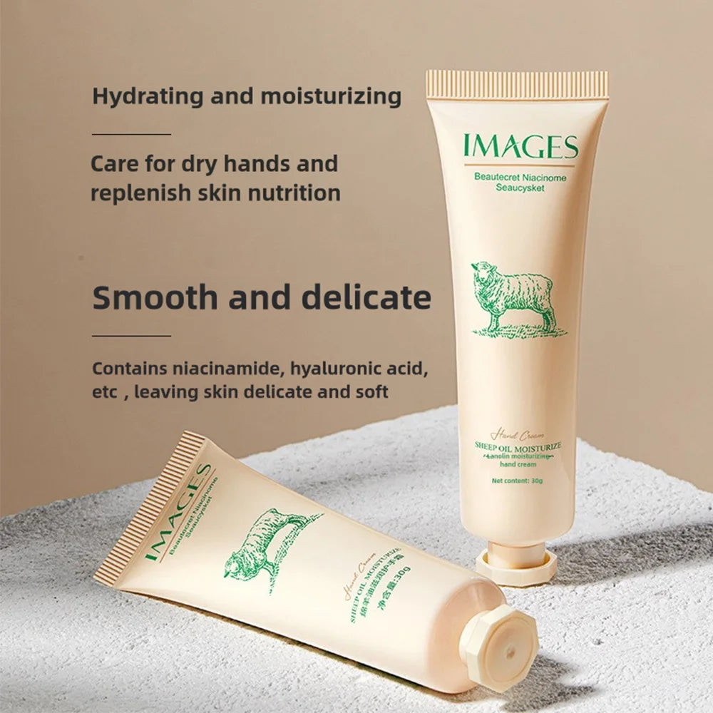 Collagen Smooth Wrinkles Hand Cream Skin Soften Silky Smooth Gloss Nourish Cracked Repair Moisturizing Product Korean Skin Care