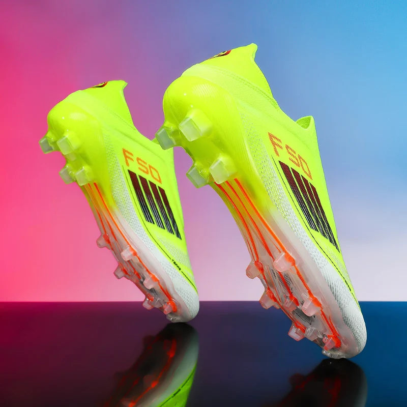 Men Football Boots Training Soccer Shoes Drop Shipping Match Sport Cleats Indoor Sneakers FG Ultralight Long Spikes Breathable