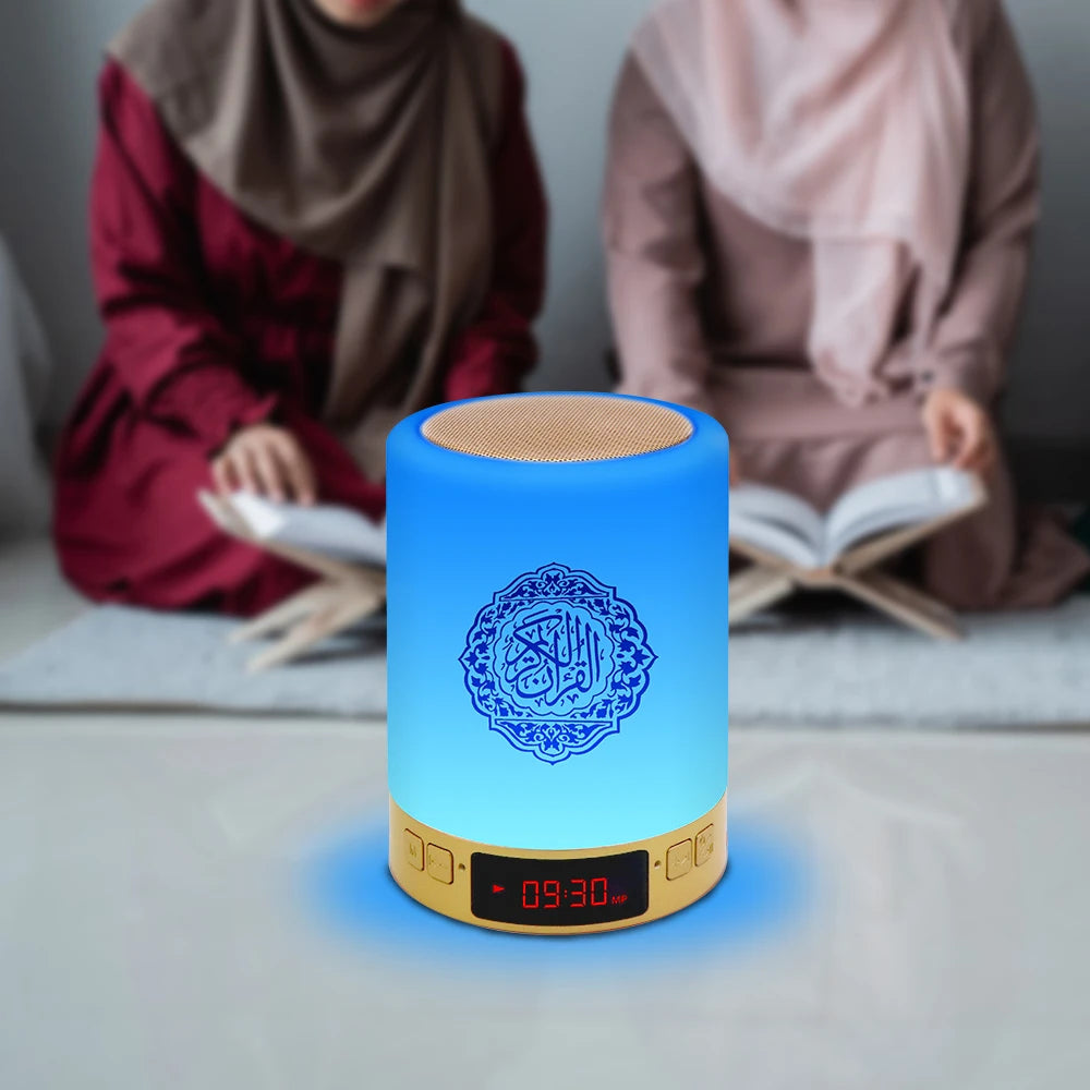 Islamic Wireless Portable Quran Speaker LED Night Light Koran Lamp With AZAN Clock Mp3 Player Muslim Gift Veilleuse Coranique