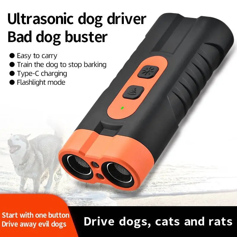 Pet Training Control Device, Rechargeable Ultrasonic Dog Barking Deterrent Trainer And LED Light To Stop Barking