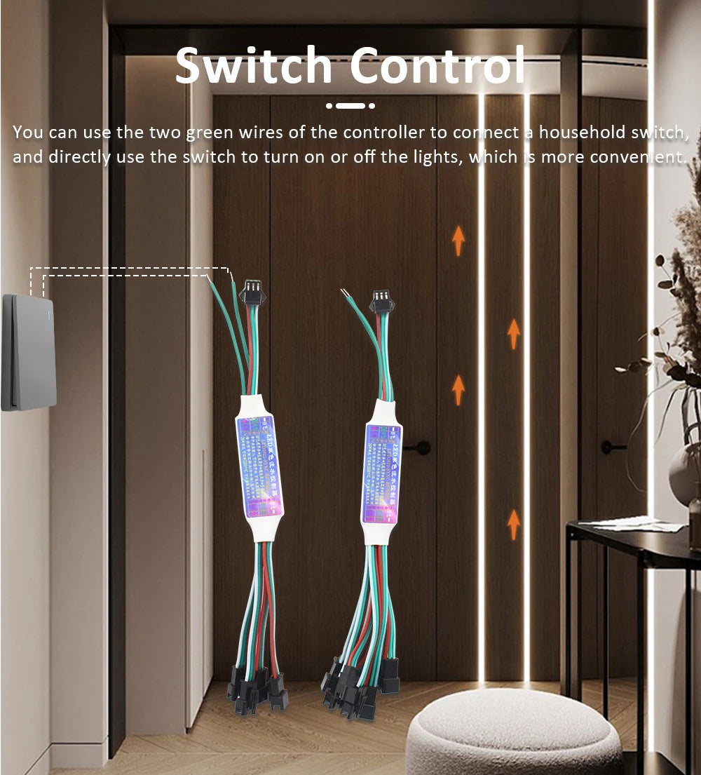 5M 10M 15M 20M Running Water Flowing LED Strip Light DC 24V WS2811 SMD2835 Horse Race Pixel Addressable Flexible Linear Lamp Set