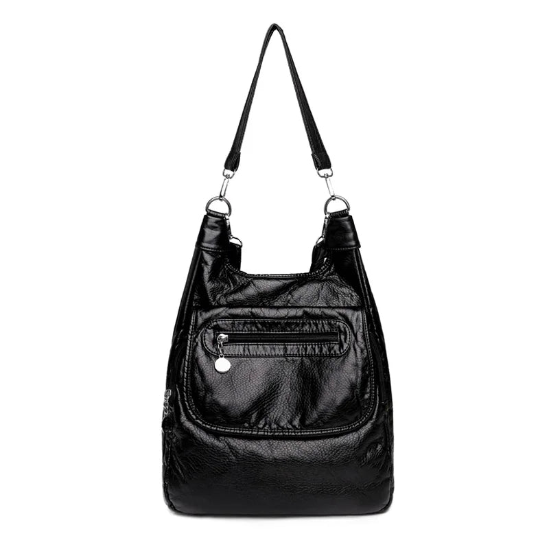 Multifunction Bags Purses High Quality Bookbag Soft Leather School Bags For Teen Girls Ladies Travel Large Capacity Mochilas