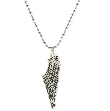 Palestine Map Pendant Necklace Jewelry Necklace for Man Woman Gift