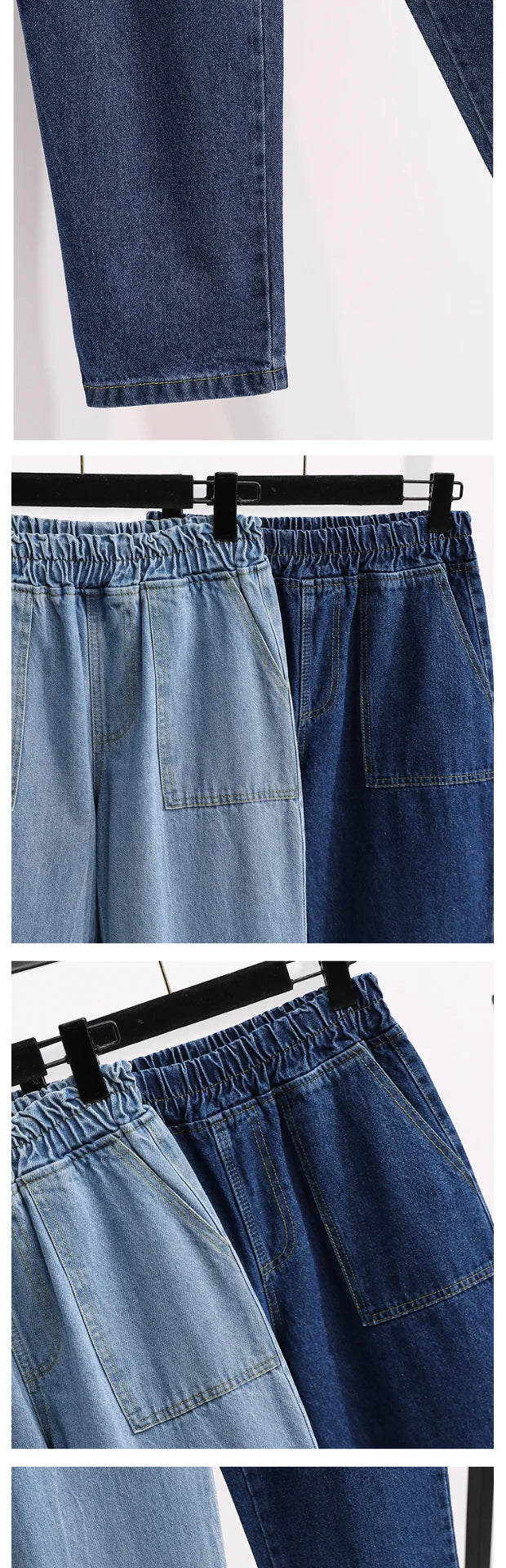 plus Size Denim Trousers High Waist Straight Leg Women's Spring Faion Slimming Long Pants Casual Harajuku Sle Jeans