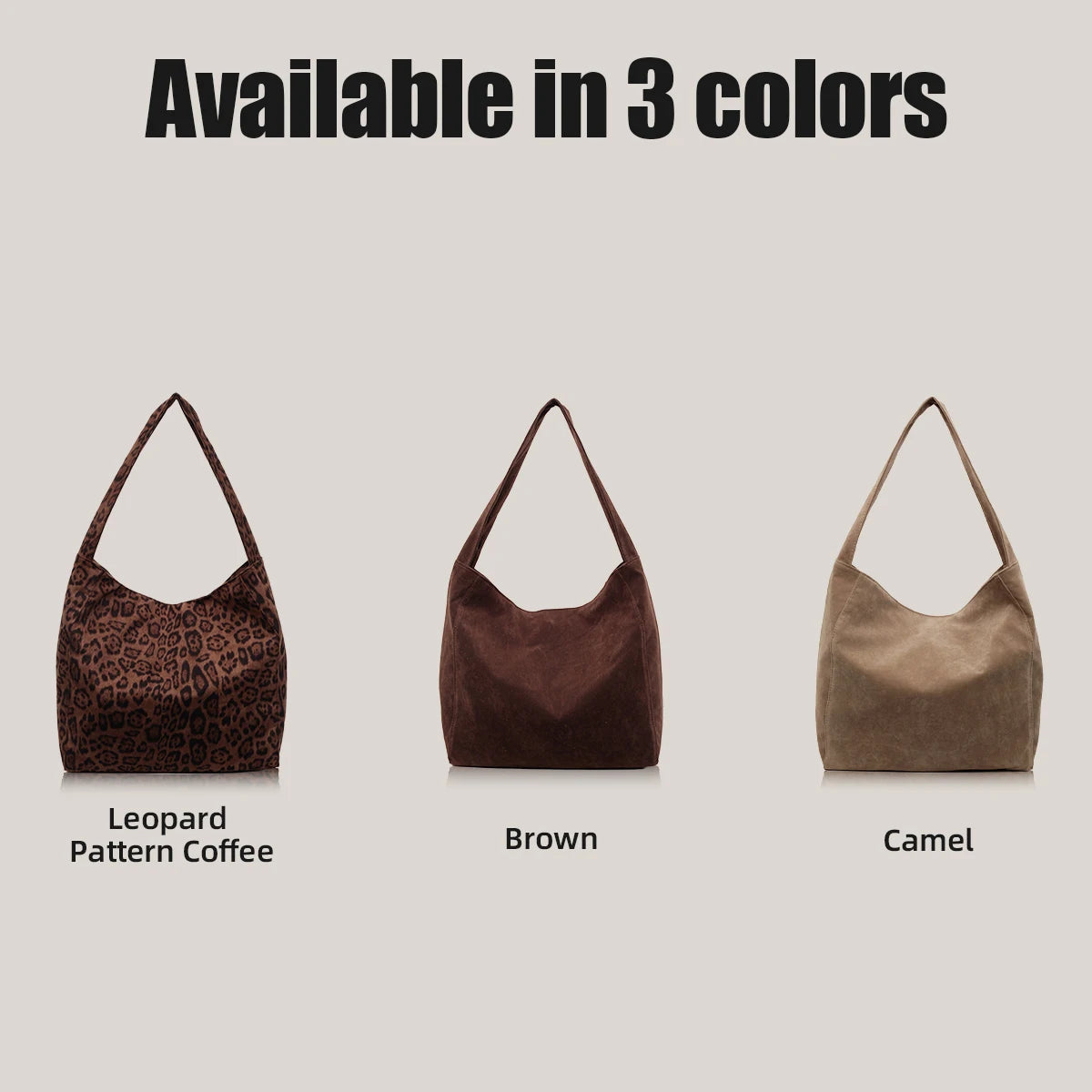 Custom Logo Tote Bag for Women, Large Capacity, Vintage Commuter Vacation Travel Bag, Single Shoulder Handbag, Suede DIY