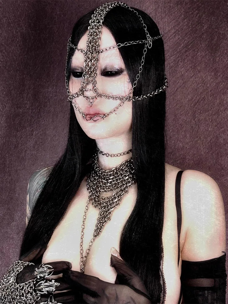 ZHUHE Lrregularly Pieced Necklace In Cyberpunk Style Is A Jewelry Accessory For Both Women And Men As A Party Gift