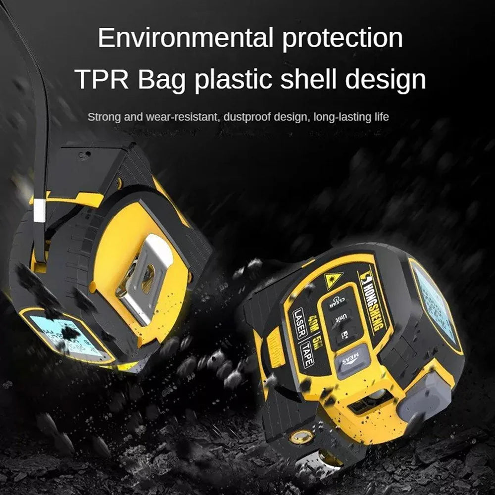 3 In 1 Laser Tape Measure Rangefinder 5m Tape Ruler Infrared High-precision Intelligent Electronic Ruler Building Distance Meter