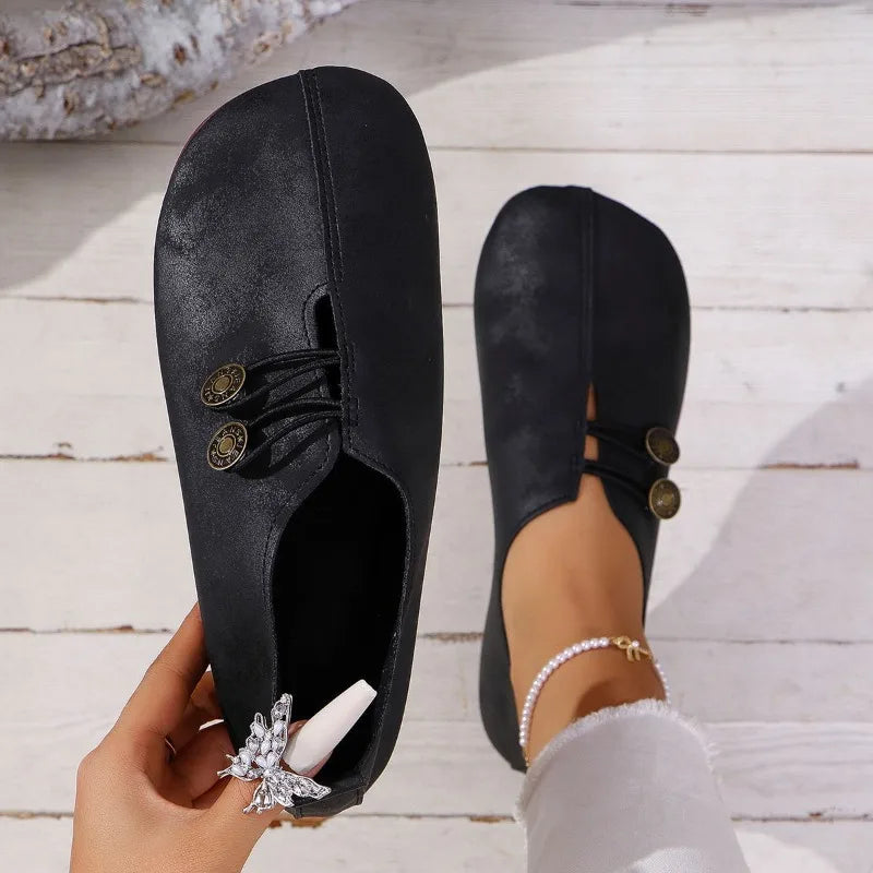 Women's Flat Shoes Soft and Comfortable Walking Light Non-slip Loafers Fashion Women's Leather Shoes Spring and Autumn 2024 New