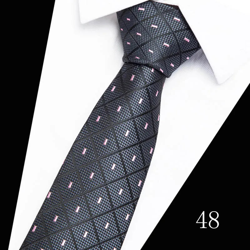 Hot Sale Necktie Man 7.5 cm Silk Tie Solid Color Gravatas Suit Accessories Fit Wedding Holiday Party