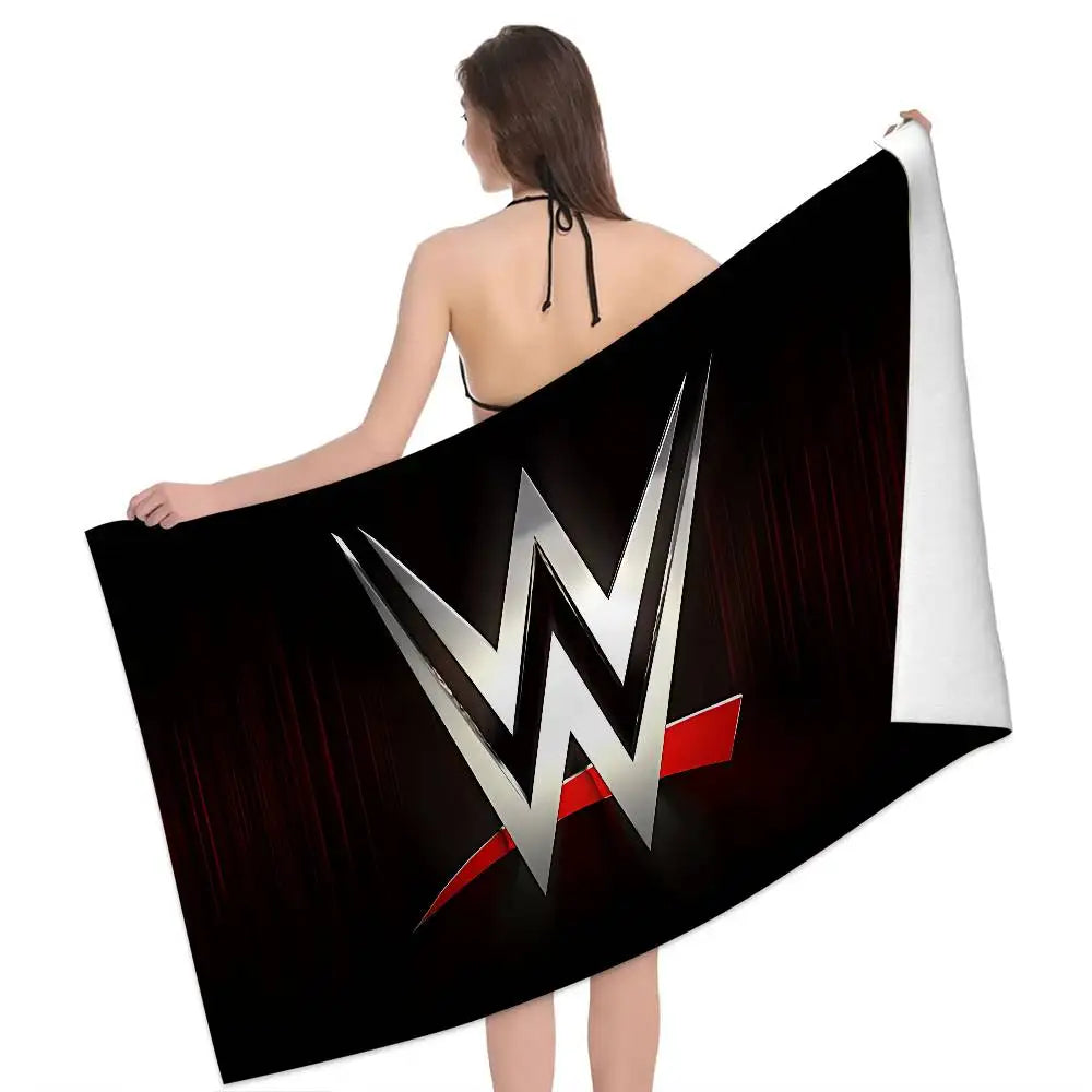 WWE WrestleMania Bath Towel Microfiber Soft Water Absorbing Breathable For Girl Kids Decorative Cartoon Beach Towel